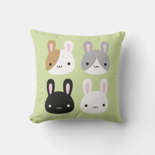 Coussin Lapins de Kawaii Bunny réversible