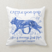 L'aquarelle bleue de papa de chien de bétail