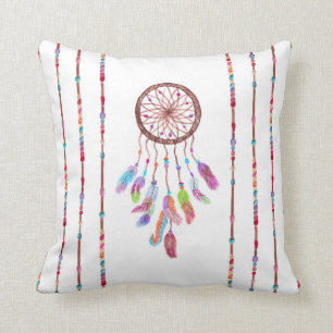 Coussin L'aquarelle peinte à la main Dreamcatcher perle l