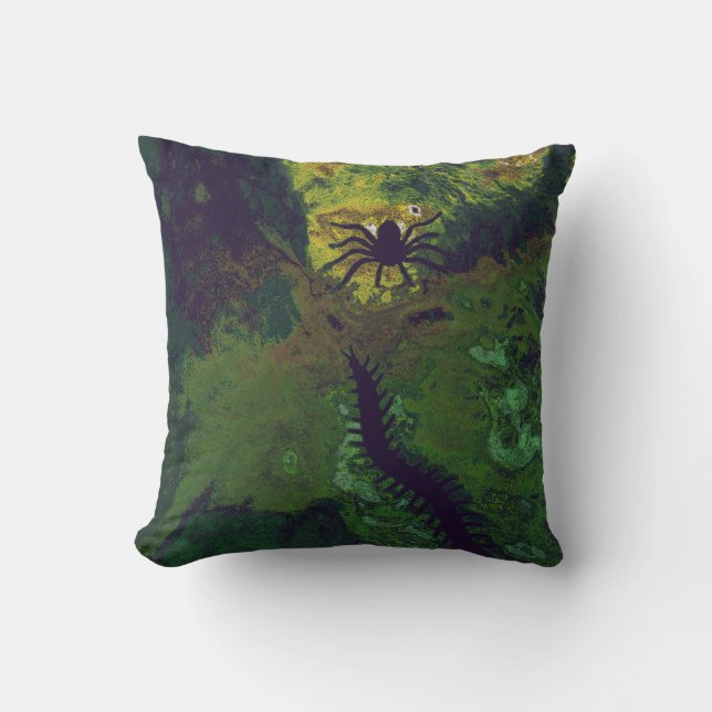 Coussin L'Araignée Et Le Centipede-Green (Recto)