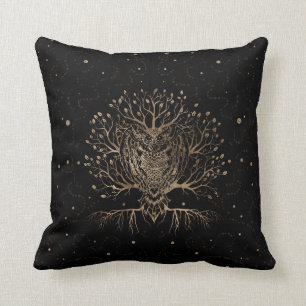 Coussin L'Arbre des Chouettes d'Or