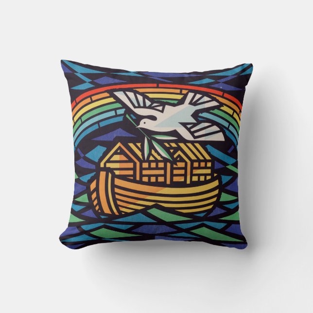 Coussin L'Arche de Noé avec le Saint-Esprit (Recto)