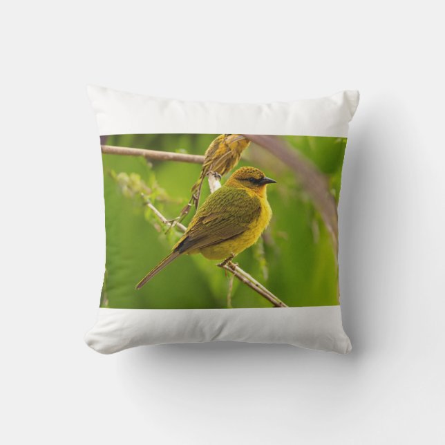 Coussin L'architecte maître : Le tisserin au travail (Recto)