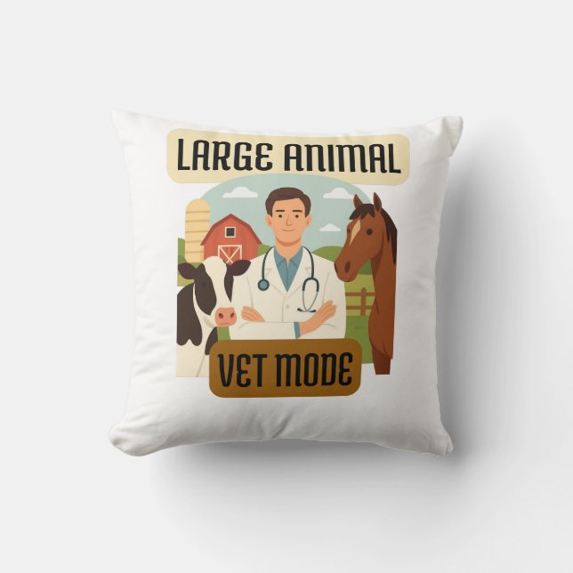 Coussin Large Animal Veterinarian – Farm Vet Mode Design (Recto)