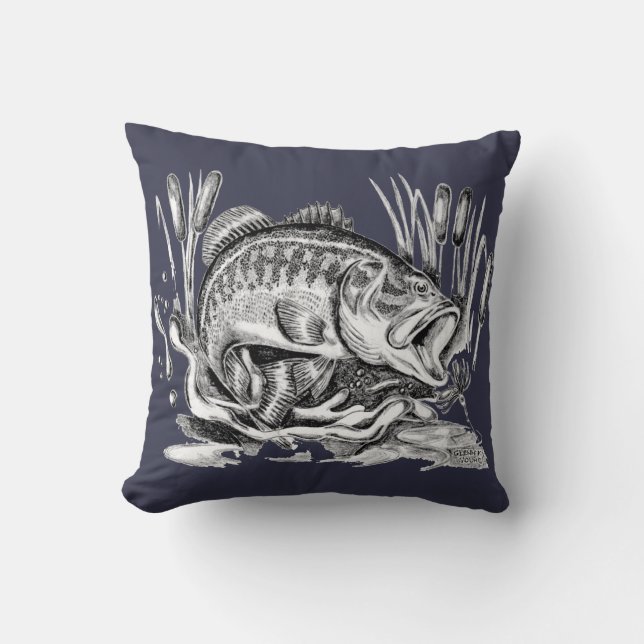 Coussin Largemouth Bass (Recto)