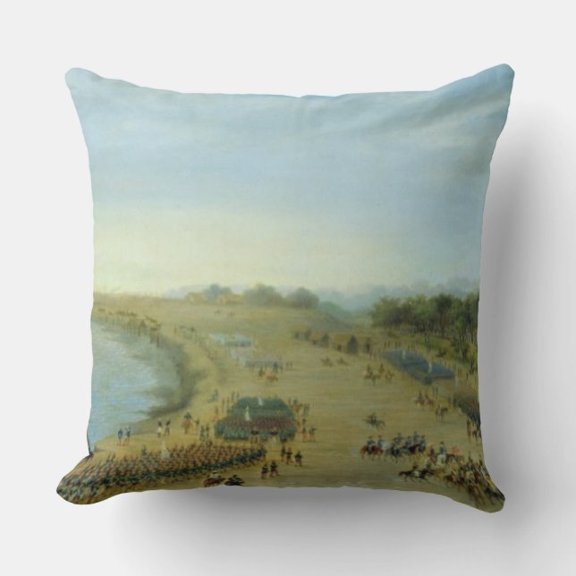 Coussin L'arrivée de l'armée alliée chez Itapiru, Paragua (Recto)