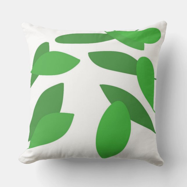 Coussin L'art abstrait feuille (Recto)