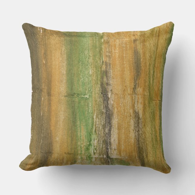 Coussin L'art abstrait vert Brown (Recto)