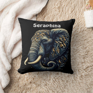 Coussin L'art complexe de l'éléphant
