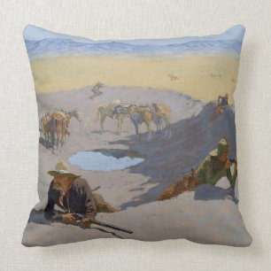 Coussin L'art de Frederic Remington «Combat pour le point 