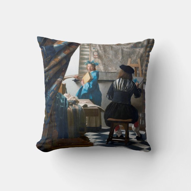 Coussin L'art de la peinture, Johannes Vermeer, 1666-1667 (Recto)