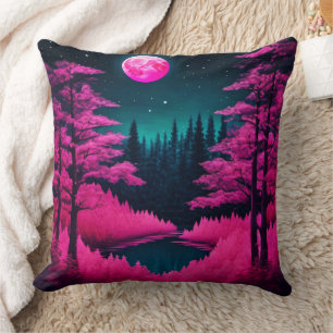 Coussin L'art de l'Imaginaire forestier de Neon Moonlit