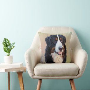 Coussin l'art des chiens de montagne bernais