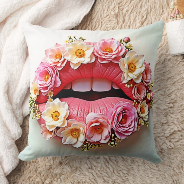 Coussin L'art des lèvres florales (Couverture)