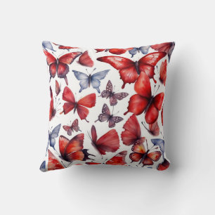 Coussin L'art des papillons aquarelles