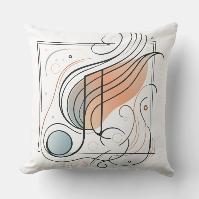 Coussin L'art du design musical (Recto)