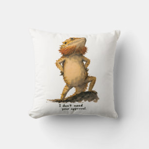 Coussin L'art du dragon barbu 'Je n'ai pas besoin de votre
