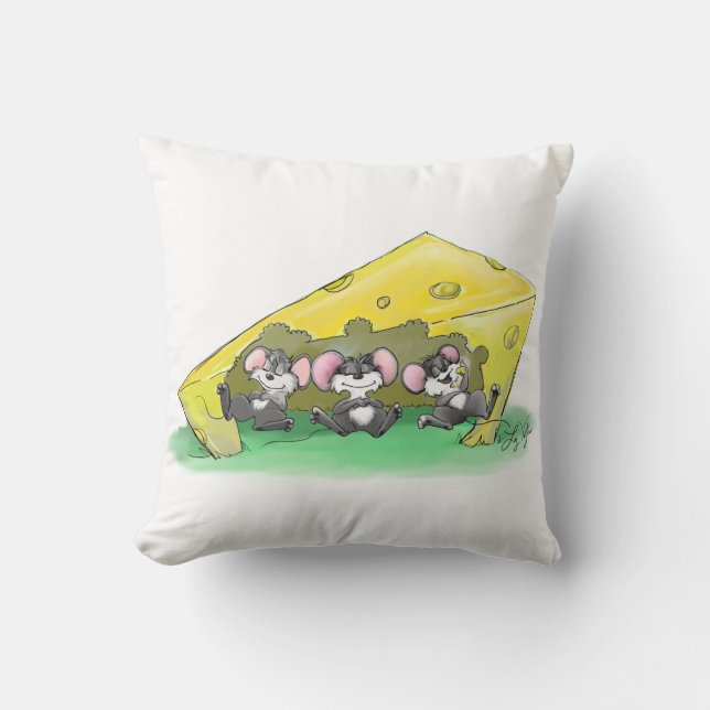 Coussin L'art du festin de Thanksgiving de Mic, Mac et Moe (Recto)
