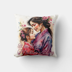 Coussin L'art du kimono pour la fête des mères avec étrein