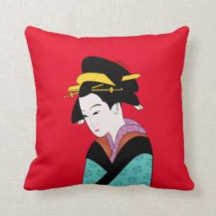 Coussin L'art japonais Geisha kimono