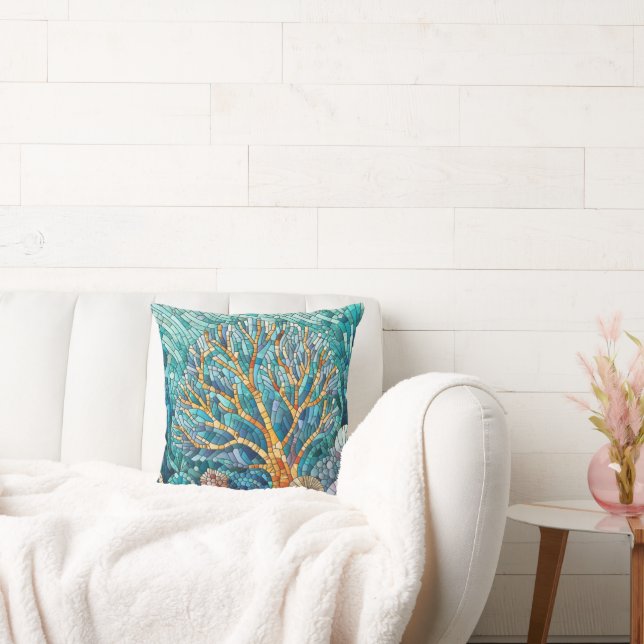 Coussin L'art mosaïque du récif corallien (Canapé)