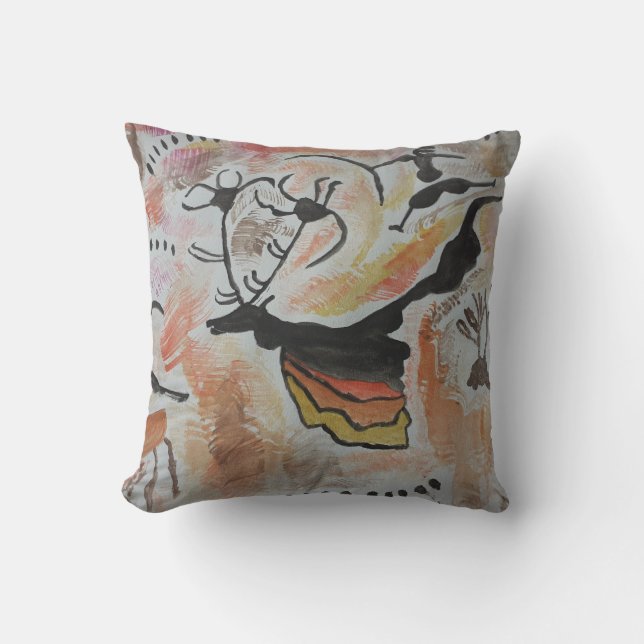 Coussin L'art rupestre Abstrait (Recto)