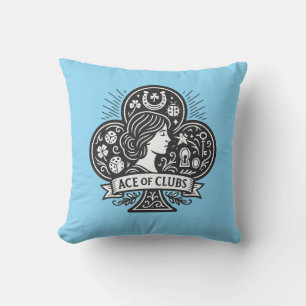 Coussin L'As des Clubs — Lady Luck Cameo