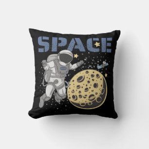 Coussin L'astronaute à la découverte et à la promenade