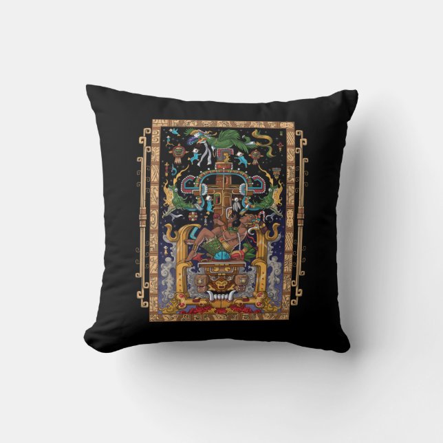 Coussin L'astronaute maya King Pakal (Recto)