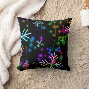 Coussin L'atmosphère de Noël festive et animée de Slippery