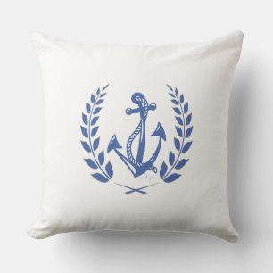 Coussin Laurel Wreath, Ancre nautique avec corde