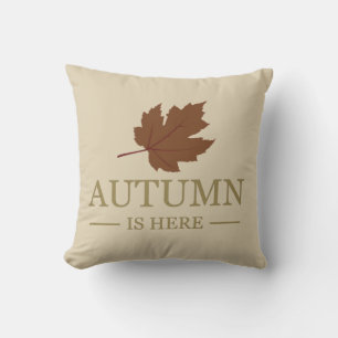 Coussin L'automne est ici aquarelle feuille automne octobr