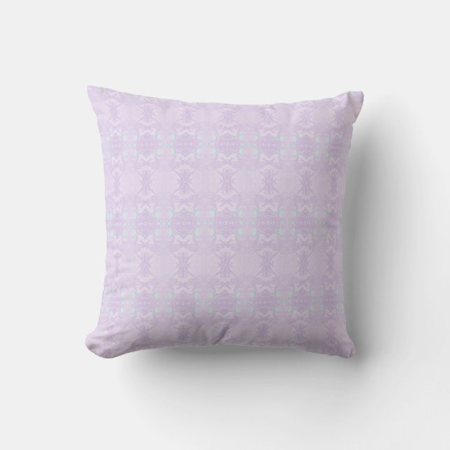 Coussin Lavande damassée Romance française (Recto)