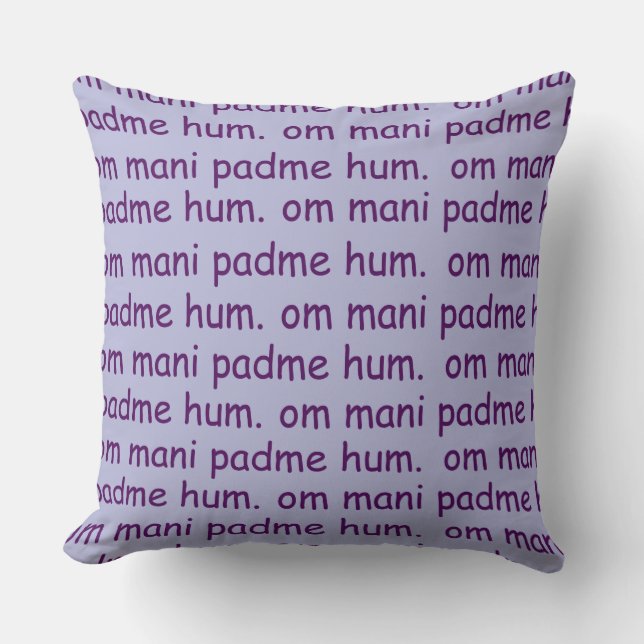 Coussin Lavande de bourdonnement de l'OM Mani Padme (Recto)