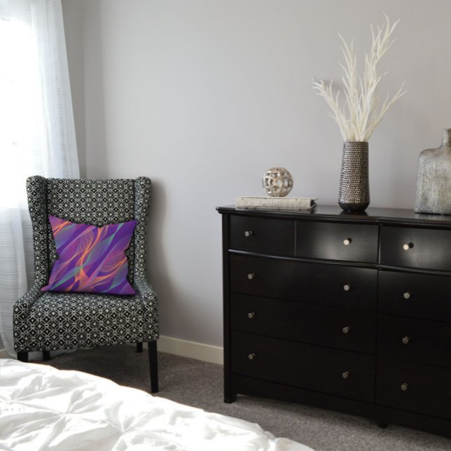 Coussin Lavande élégante ondulée (Créateur téléchargé)