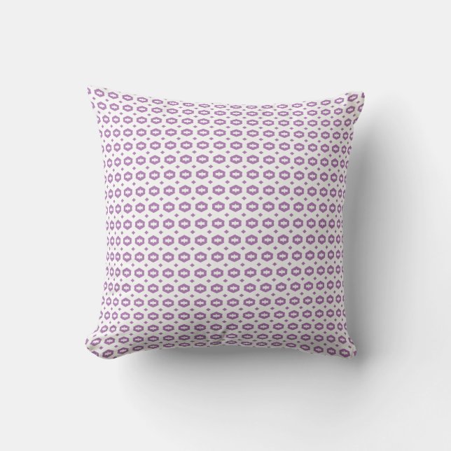 Coussin Lavande et Blanc : Geometriana (Recto)
