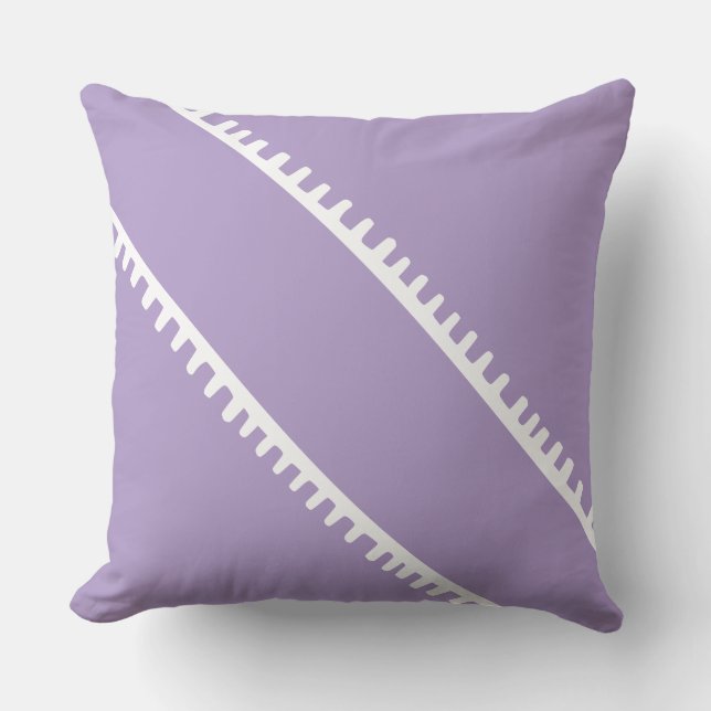 Coussin Lavande et blanc moderne audacieux (Recto)