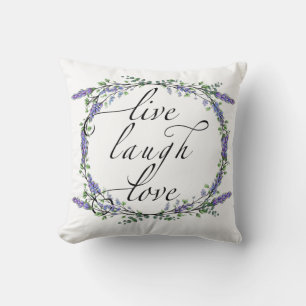Coussin Lavande et Eucalyptus Live Laugh Love