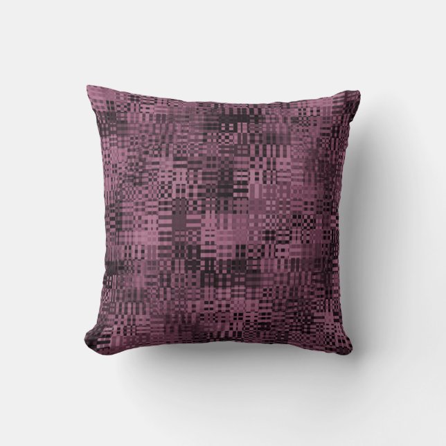 Coussin Lavande et Motif noir (Recto)