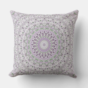 Coussin Lavande et vert Mandala Motif Design