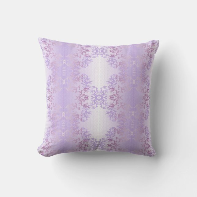 Coussin Lavande Grâce Damassé (Recto)