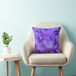Coussin Lavande lilas violet Hydrangeas violet Fleurs