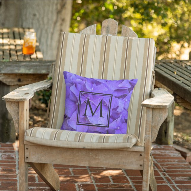 Coussin Lavande lilas violet Hydrangeas violet Fleurs (Chaise)