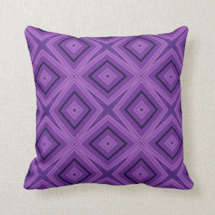 Coussin lavande motif géométrique moderne violet
