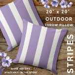Coussin Lavande Violet Et Blanc Gratté<br><div class="desc">Elégant et élégant lavande à rayures jetez oreiller pour un nouvel ajout branché à votre décor de patio d'été.</div>