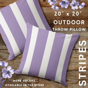 Coussin Lavande Violet Et Blanc Gratté