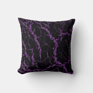 Coussin Lave de l'espace fissuré - Parties scintillant vio