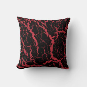 Coussin Lave spatiale fissurée - Corail