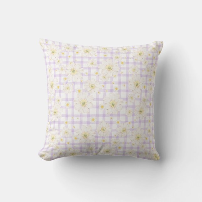 Coussin Lavender Daisy Spring (Recto)