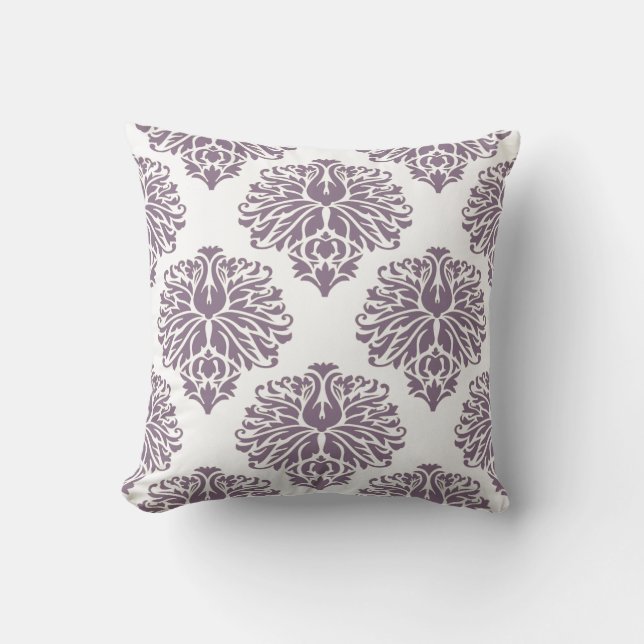 Coussin Lavender Elegant Damask (Recto)